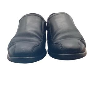 Ecco Black Leather Loafers Slip-On Shoes size‎ 11